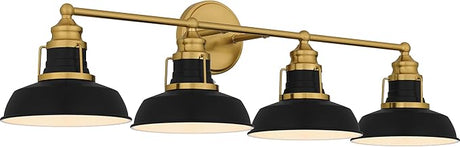 Huxley 3-Light Aged Brass Bath Light