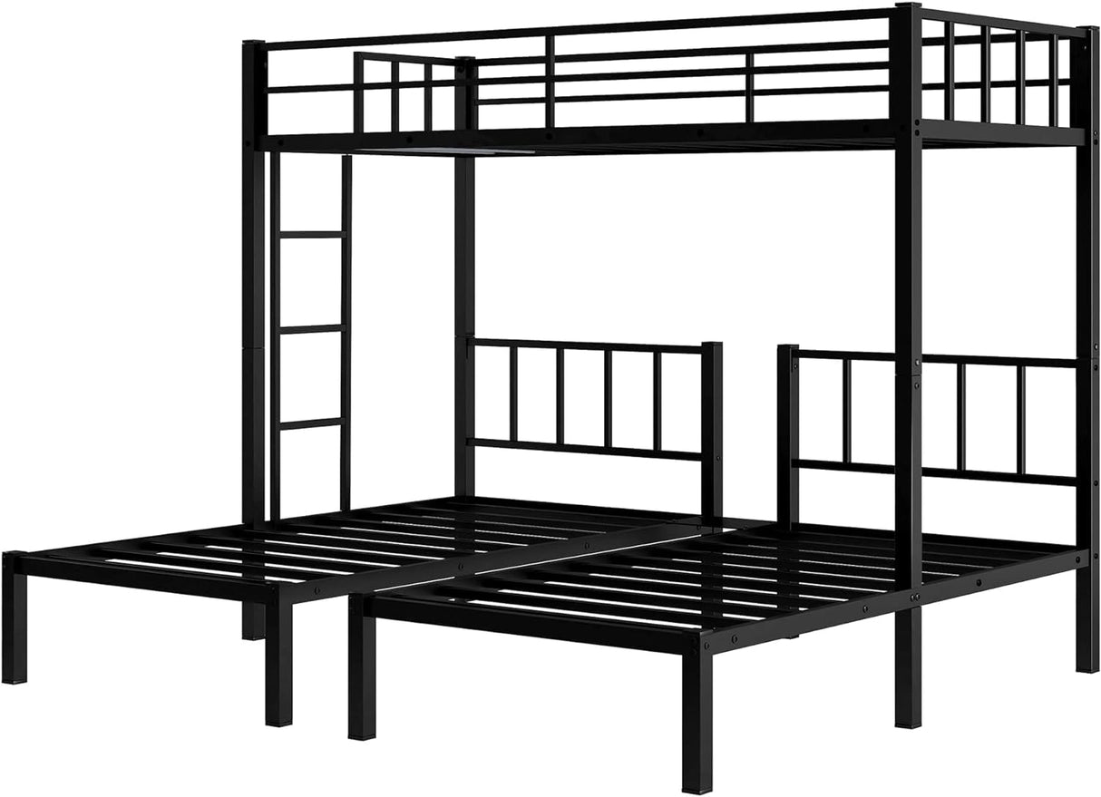 Triple Bunk Bed Twin Size,Metal Bunkbed for 3 Kids,Metal Triple Twin Bedframe