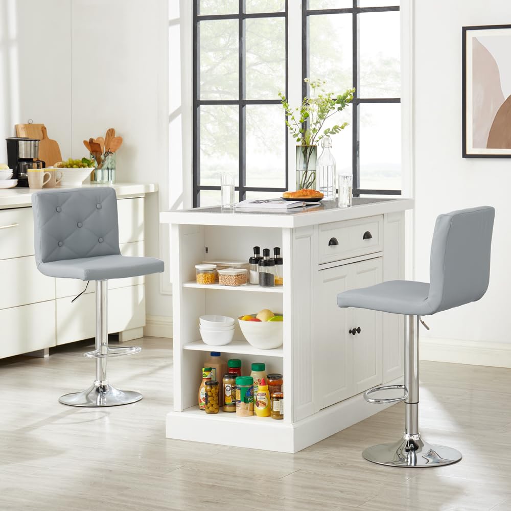 Adjustable Bar Stools with Back, Bar Height Stools