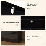 32-Inch Tall Entertainment Center with LED Lighting for 70-80 Inch TV