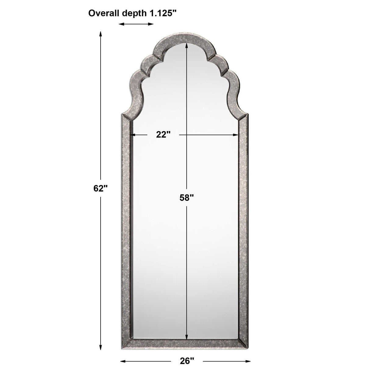 62 inch Arched Mirror