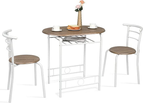 3 Piece Dining Set,Small Kitchen Table Set for 2,Breakfast Table Set for 2