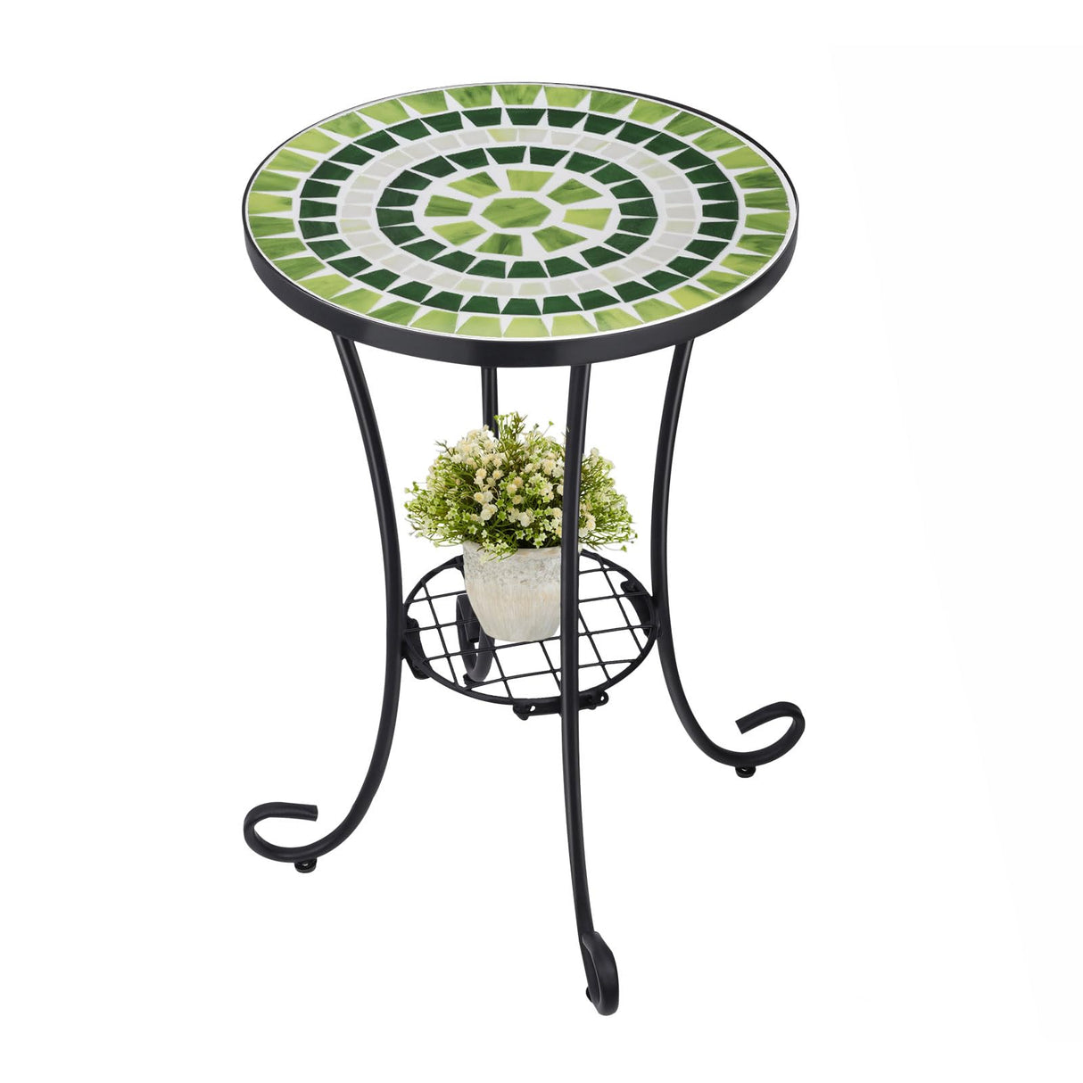 Outdoor Side Table Mosaic Patio Table Accent Tables