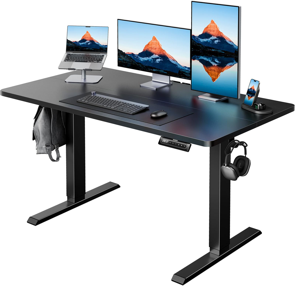 48" x 24" Electric Standing Desk Adjustable Height, 4 Memory Height Settings