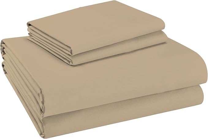 100% Cotton Sheets, White Queen Bed, 400 Thread Count Percale Weave Cooling Sheets,