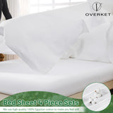 1000 Thread Count Egyptian Cotton Sheets Queen Size Set 100% Cotton