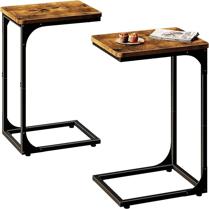 C Table Side Table Set of 2 Living Room Sets C Shaped Couch Tray End Tables Modern