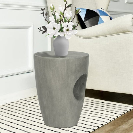 Concrete Accent Outdoor Side Table Grey