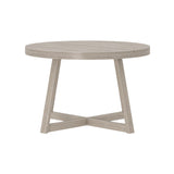 Round Dining Table, 47 Inch Solid Wood Kitchen Table, Farmhouse Round Table for 4,