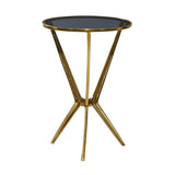 Modern Aluminum Accent, Side Table 16" x 16" x 24", Gold