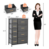 Dresser for Bedroom, Tall Dresser Vertical Storage Tower - Sturdy Steel Frame, Easy