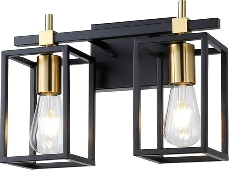 Bathroom Vanity Light Fixture Over Mirror, Rustic Bathroom Light Fixtures Black and Gold