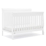 Simmons Kids Carter 6-in-1 Convertible Crib - Greenguard Gold Certified, Black Ebony+ Quiet Nights Breathable