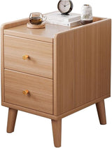 Bedside Table, Small Side Table with Two Drawers