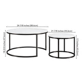 Watson Coffee Table, 35" and 22" Wide, Black/White