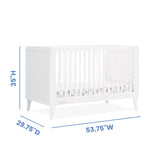 Ollie 4-in-1 Convertible Crib - Greenguard Gold Certified, Bianca White