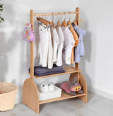 Kids Clothing Rack with Adjustable Rods, Children Clothes Garment Rack for Kids Baby Pet