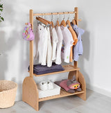 Kids Clothing Rack with Adjustable Rods, Children Clothes Garment Rack for Kids Baby Pet