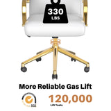 White Executive Office Chair - High Back PU Leather Desk Chair