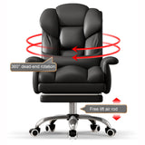 Office Chair, sedentary Comfortable Latex Cushion + 360 ° Rotation + footrest, liftable
