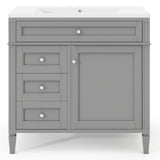 36 Inch Bathroom Vanity with Sink Combo, Solid Wood Frame Bathroom Vanities