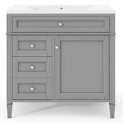 36 Inch Bathroom Vanity with Sink Combo, Solid Wood Frame Bathroom Vanities