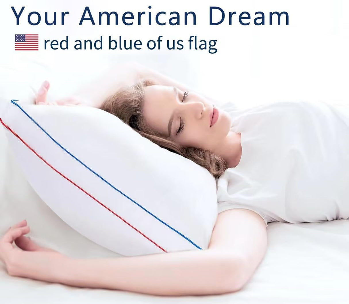 SUMEQIQ Pillows Queen Size Set of 2, Fluffy Bed Pillows for Sleeping, Queen Pillows 2 Pack with Hotel Quality, Medium Firm and Supportive Down Alternative Pillow for Side and Back Sleeper, 20" x 30"