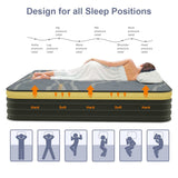 King Mattress, 12 inch Pillow Top Hybrid Mattress, Memory Foam and Pocket Spring Medium Firm Mattress,