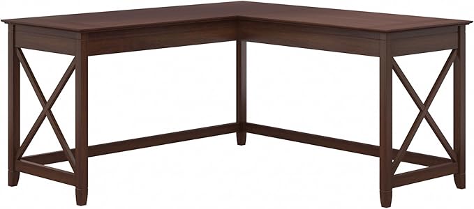 Key West L Shaped Desk, 60-inch Modern Farmhouse Writing Desk for Home Office