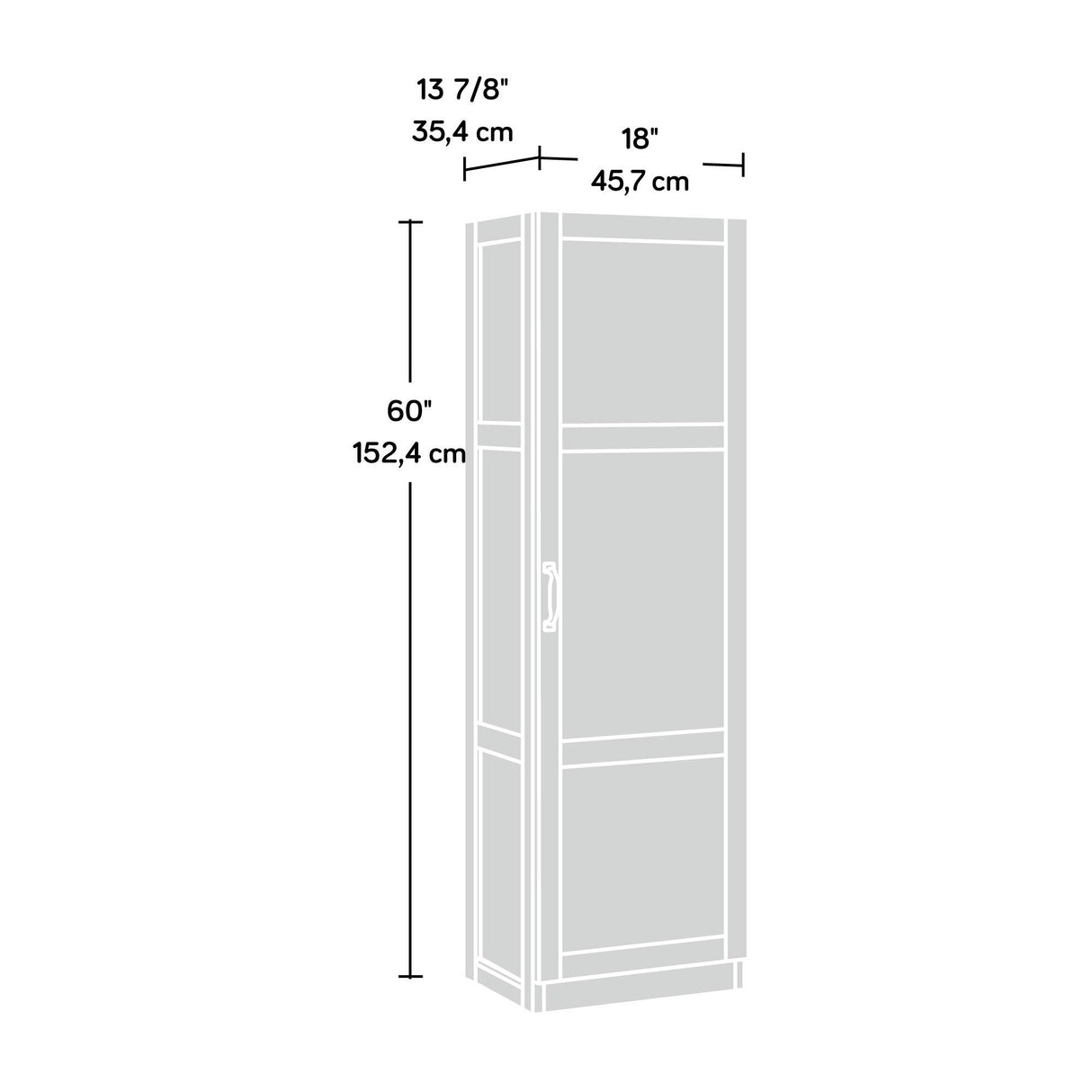 Miscellaneous Storage Pantry cabinets, L: 17.99" x W: 13.94" x H: 60.00"