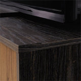 Sauder Canton Lane Engineered Wood 60" TV Credenza in Grand Walnut and Black