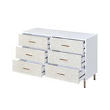 Furniture 6 Drawers Wooden Dresser, White