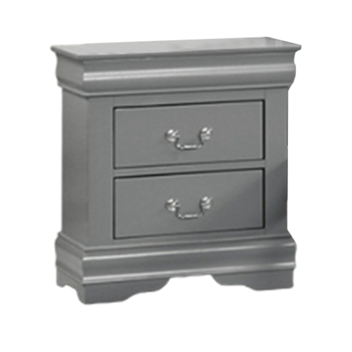 Nightstand, 2 Drawers, Light Solid Wood