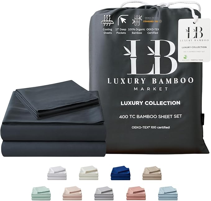 King Size Bed Sheet Set | 100% Viscose Made from Bamboo