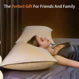 Natural Goose Down Pillows - White Down Pillow King Size - 550 Fill Power - Soft