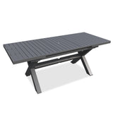 Expandable Table Dining Set for 6 to 10, Aluminum Outdoor Dining Table