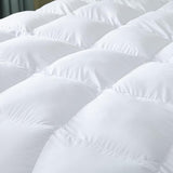 All-Season Goose Down Feather Fiber Comforter Queen Size Duvet Insert, Exquisite Pinch