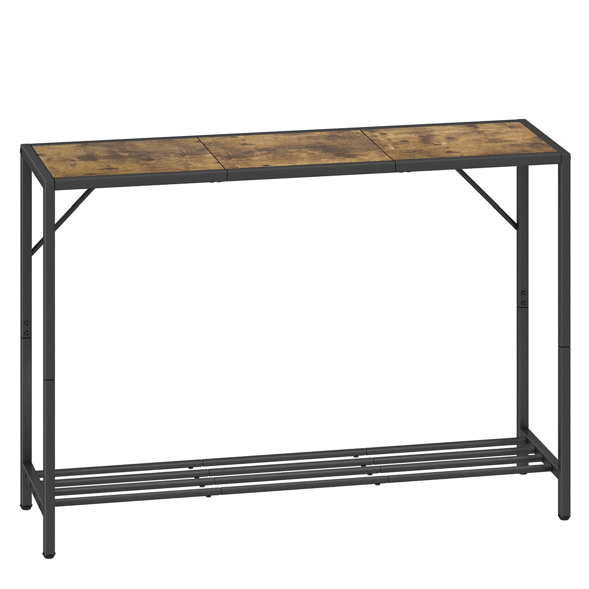 Console Table, 41.7" Industrial Entryway Table with Shelf, Narrow Sofa Table for Hallway,