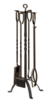 5 Pieces Fireplace Tools Sets Fireplace Accessories Tools Holder with Handles Tools
