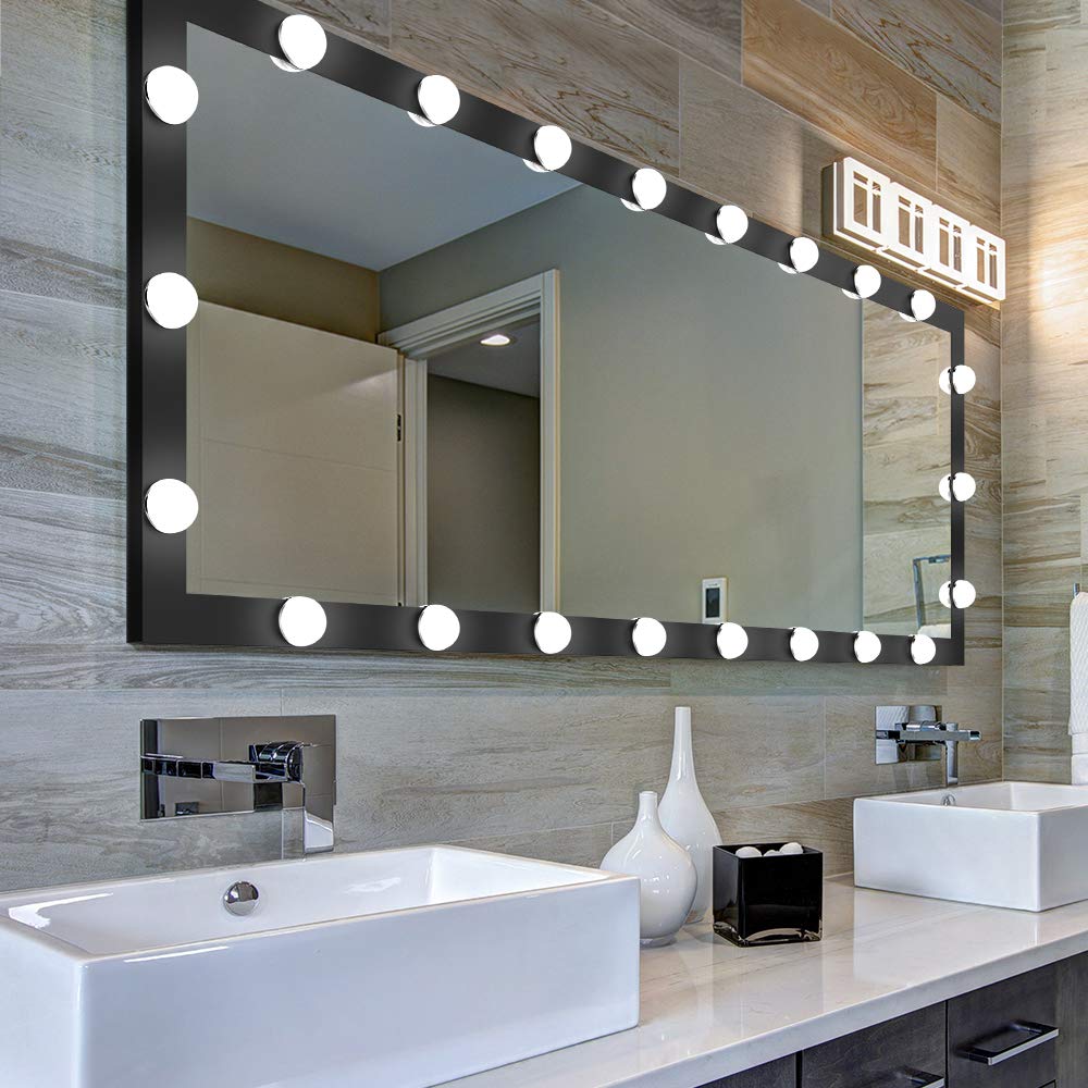 65" x 24" LED Full Length Mirror with Lights and Stand