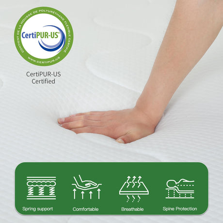 10 Inch Innerspring Full Mattress Medium Firm Hybrid Mattress with Removable Cover