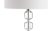 jYL5053A-SET2 Set of 2 Table Lamps Cary 27.5" Modern Stacked Crystal/Metal LED Table