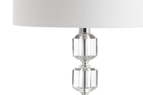 jYL5053A-SET2 Set of 2 Table Lamps Cary 27.5" Modern Stacked Crystal/Metal LED Table