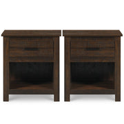 Farmhouse Nightstand - Wooden Bedroom Night Stand