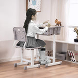 Chair Combo, Height Adjustable Children's Desk and Chair Workstation with Drawer,