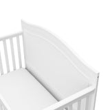 4-in-1 Convertible Crib (White) - GREENGUARD Gold Certified, Converts to Toddler Bed,