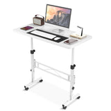 Small Standing Desk Adjustable Height, Mobile Stand Up Desk with Wheels