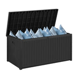 Resin Deck Box, 120 Gallon Large Outdoor Indoor Patio Storage Box Waterproof