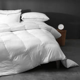 DWR Organic Cotton Feathers Down Duvet Insert King | All-Seasons Down Comforter | Ultra-Soft 750 Fill-Power Medium Warmth Hotel-Style Comforter Insert with Ties (106x90 Inches, White)