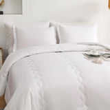 King Comforter Set 7 Pieces,White Ultra Soft Bedding Comforter Sets